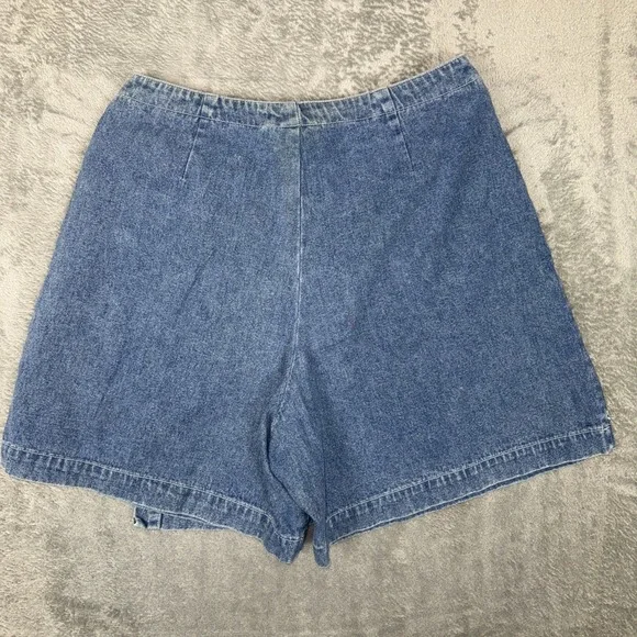 VTG Disney Store Mickey Mouse Embroidered Paisley Wrap Skirt Denim Size S - Picture 8 of 11